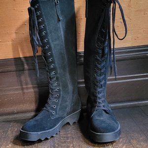 Aerosoles Star Knee-high Black Suede Boots